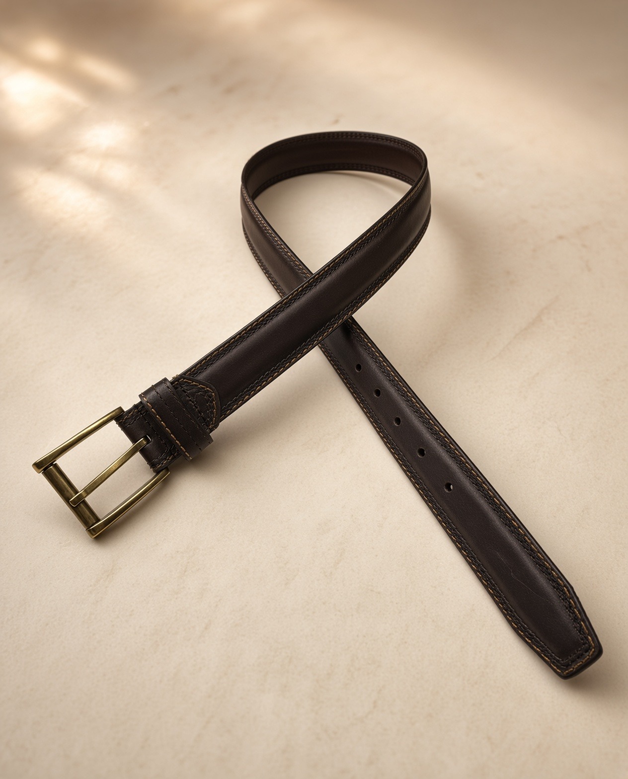 Casual leather belt