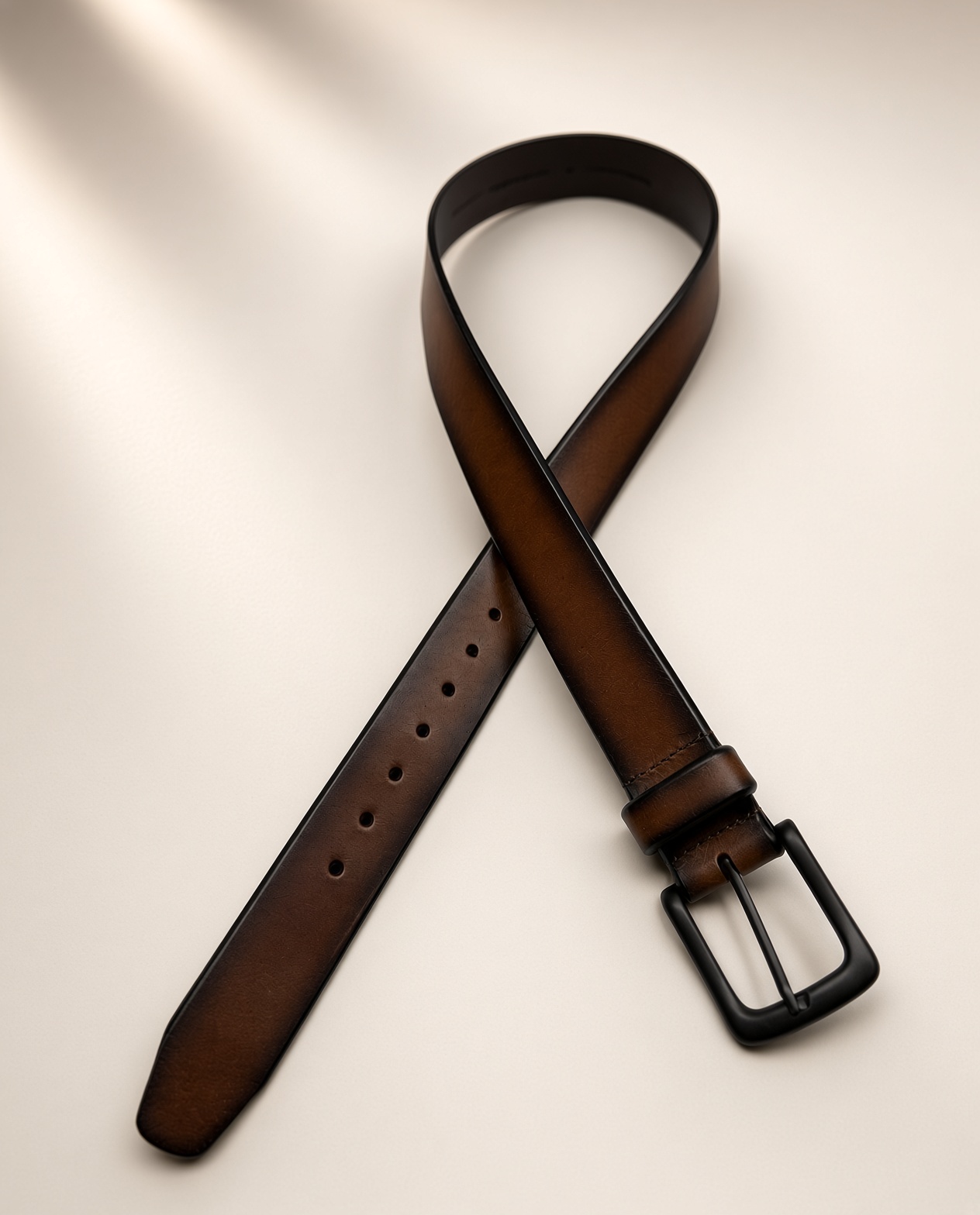 Cognac dress belt